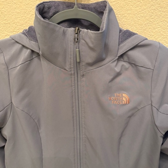 The North Face Women Light Lilac Windwall Fleece Lined Hoodie Jacket Size Small - Picture 2 of 11